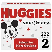 Huggies Snug & Dry Baby Diapers  Size 2  222 Ct (S