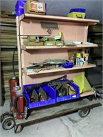 Two Metal Gondola Shelving Units, Contents &