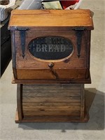 2 Vintage wooden Bread Boxes