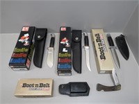 4 Jet-Aer G96 Brand knives with sheaths and