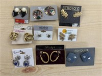 (9) Pair of Costume Jewelry earrings including