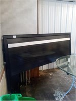 Queen size black headboard with rails