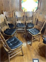 6 Oak Kitchen Chairs