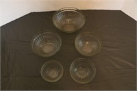 5 pc Glass Mixing Bowl Set