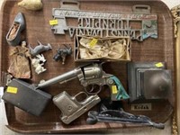 Vintage Cap Guns, License Plate Ornament, etc.