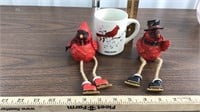 Cardinal shelf sitters & mug