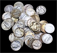 Lot of 50 mercury dimes