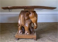 Carved Wooden (Africa-Elephant) Table