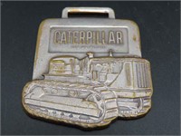 Caterpiller Tractor Watch FOB with leather strap