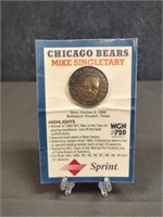 Chicago Bears Mike Singletary Collector coin