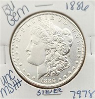 1886 P Morgan Silver Dolar Philadelphia Mint