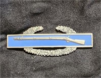 Vintage WWII Military Rifle Gun Pin Blue