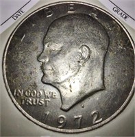 1972 Ike Silver Dollar