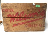 Wooden Crate “drink Wilson’s Ginger Ale “