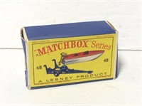 1960s Match Box Boat And Trailer In Original Box