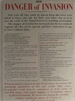 WW2 invasion warning. 6x8 inches