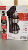 NEW 5 CUP BLACK & DECKER 4IN1 COFFEE STATION