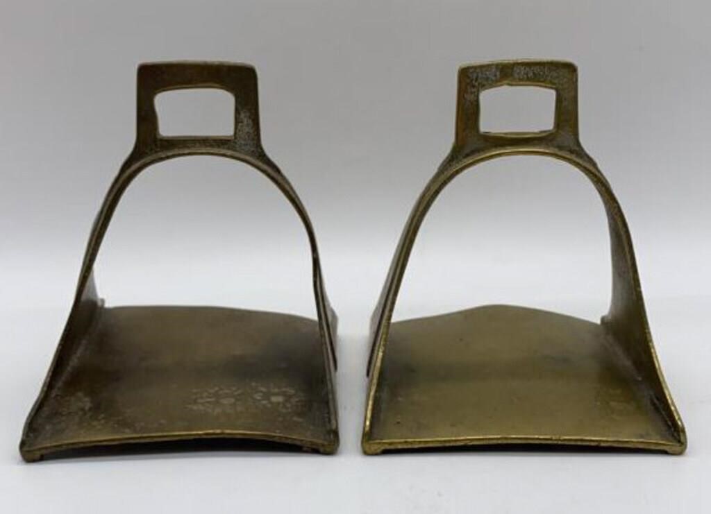 Pair of Solid Brass Stirrups