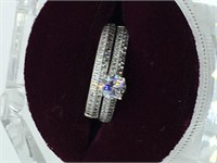 Wedding Ring Set in velvet Box