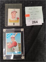 TOPPS 1965 PETE ROSE CARD+'66 RUB OFF TATOO