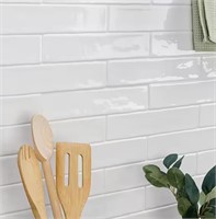 Newport White Polished Ceramic Tile 5.70sqft