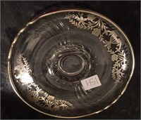 6" Silver overlay plate - 1890's - 1910