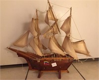 Wood model ship 19x16.5"