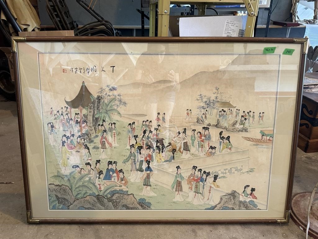 Oriental framed artwork