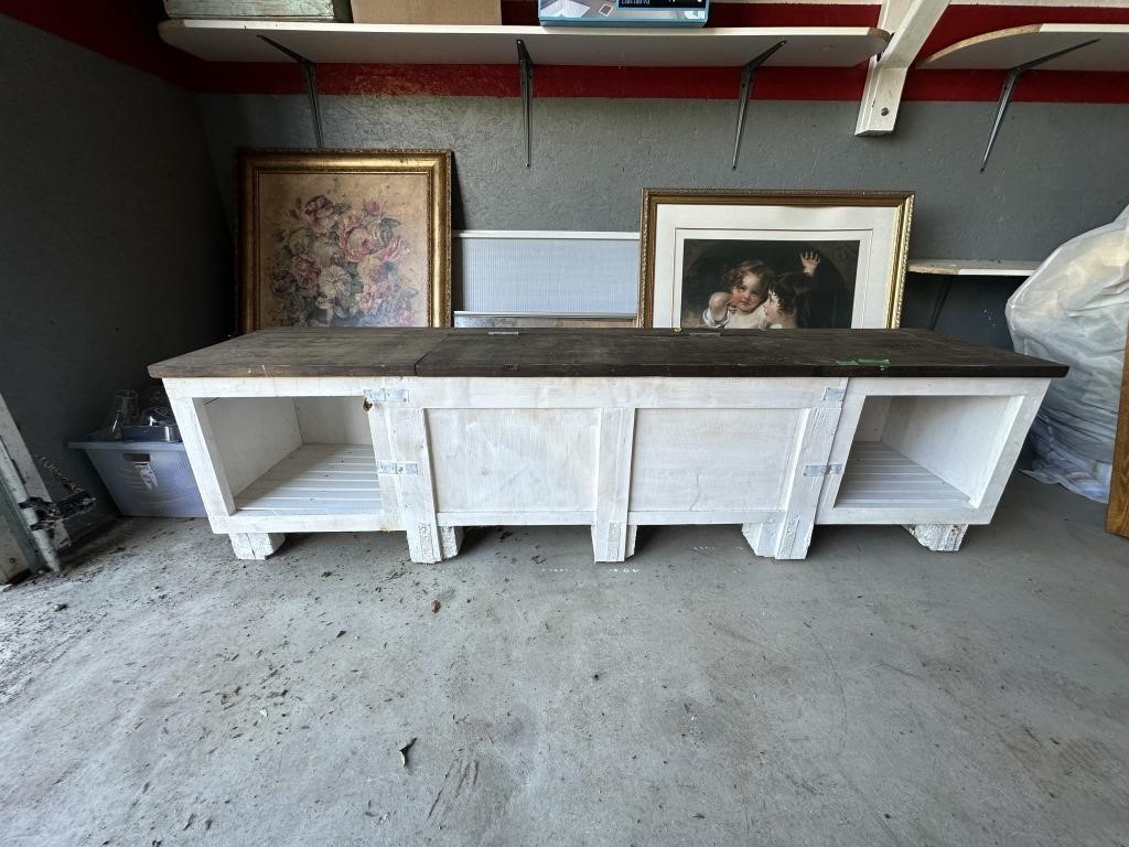 Rustic storage bench- see picture for sizes