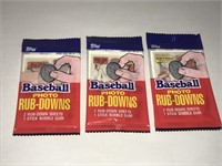 1984 Topps Baseball Rub Downs Pack LOT