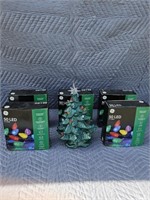Ceramic Christmas tree & 5 boxes 50 LED C-7