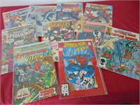 Ten Misc Comic Books, Spiderman, Avengers
