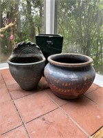 3 Assorted Ceramic Planters