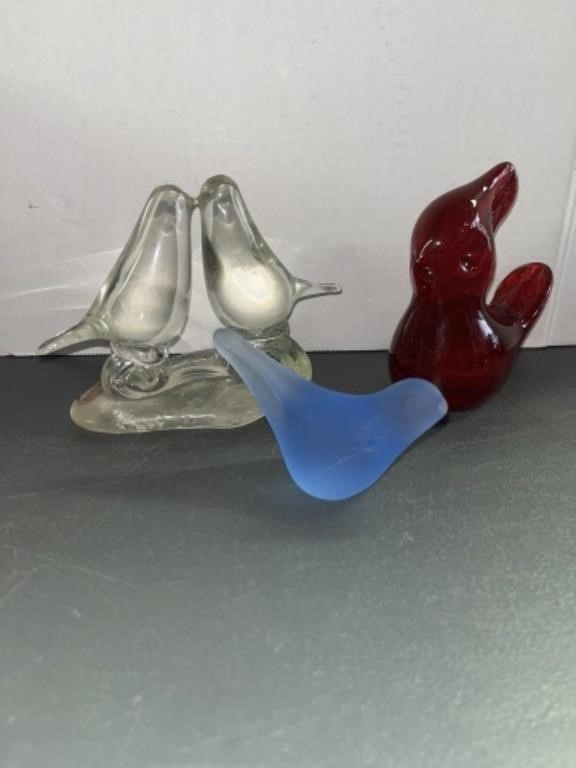 ART GLASS BIRD LOT