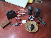 Mixed lot Bluetooth Speakers cords & more. Garage