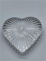 WATERFORD CRYSTAL HEART PAPERWEIGHT 2.6in W