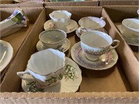 Tea Cups & Saucers, Double-Handled, No Handle