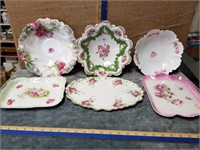 RS PRUSSIA HAND PAINTED PLATES & BOWLS