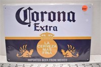 Decorative tin sign (12" x 8") - Corona