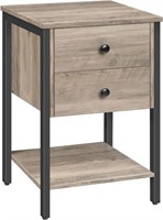 Industrial Nightstand with Storage