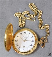 Colibri Gold Tone Pocket Watch
