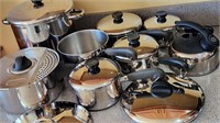 Large Lot of Revere Ware Cooking Pots & Pans Set