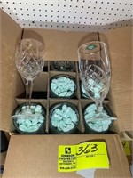 GROUP OF 12 CRYSTAL GLASSES WINE AND TEA