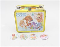 Vintage 1985 Care Bear Cousins Lunchbox w Buttons