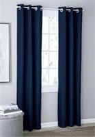 1pr Navy 37"x84" Blackout Textured Curatians A7