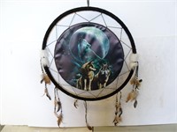 2ft Large Canvas Wolf Design Dream Catcher Wall