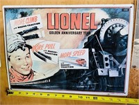 15”x12” Lionel Metal Sign