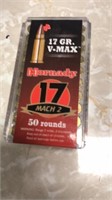 17 gr v-max Hornady 17 50 rounds