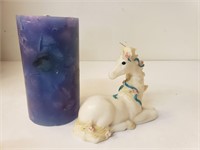 Two Extra Large Candles, One Horse Shaped