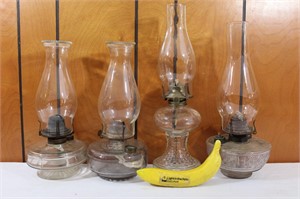 4. Vtg Oil Lamps